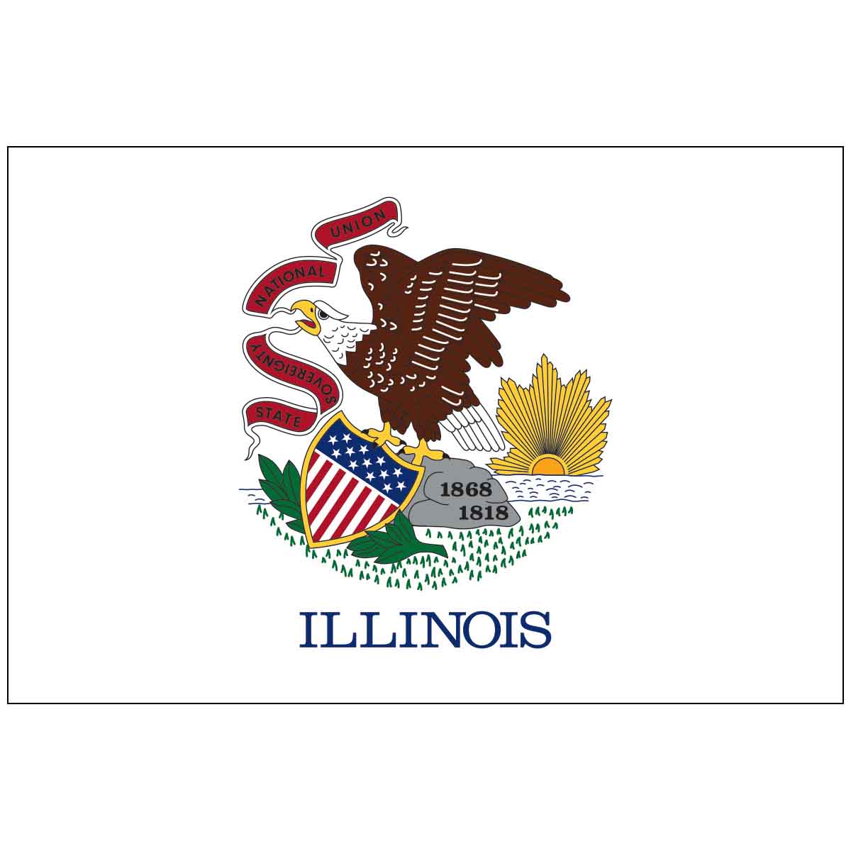 Illinois State Nylon Outdoor Flag