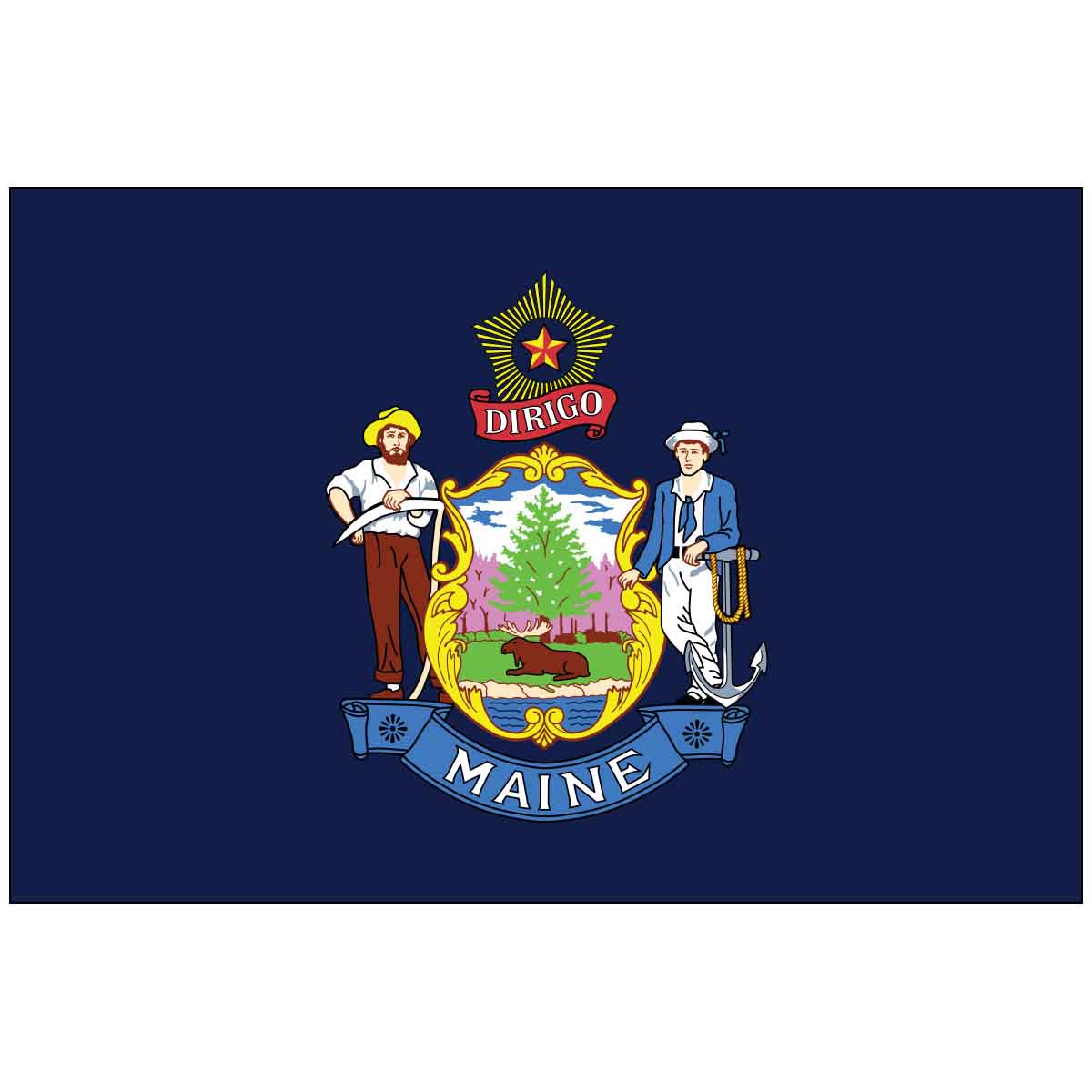 Maine State Outdoor Flag - Poly-Max