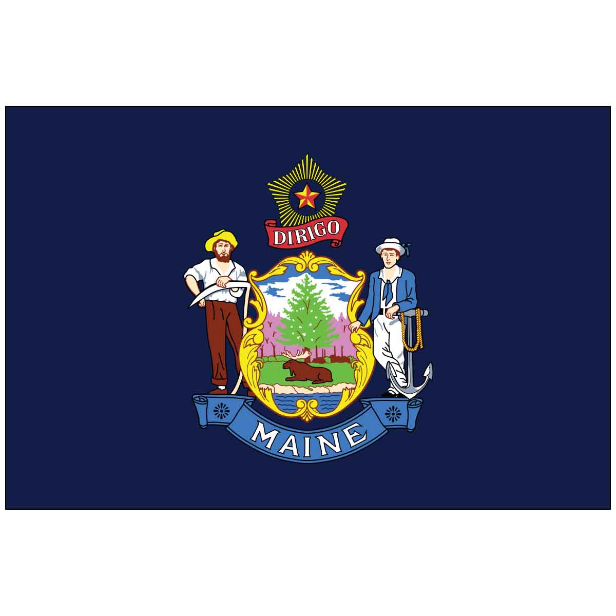 Maine State Nylon Outdoor Flag