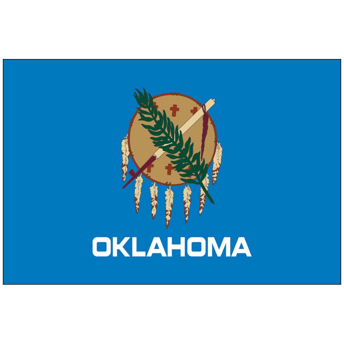 Oklahoma State Outdoor Flag - Poly-Max