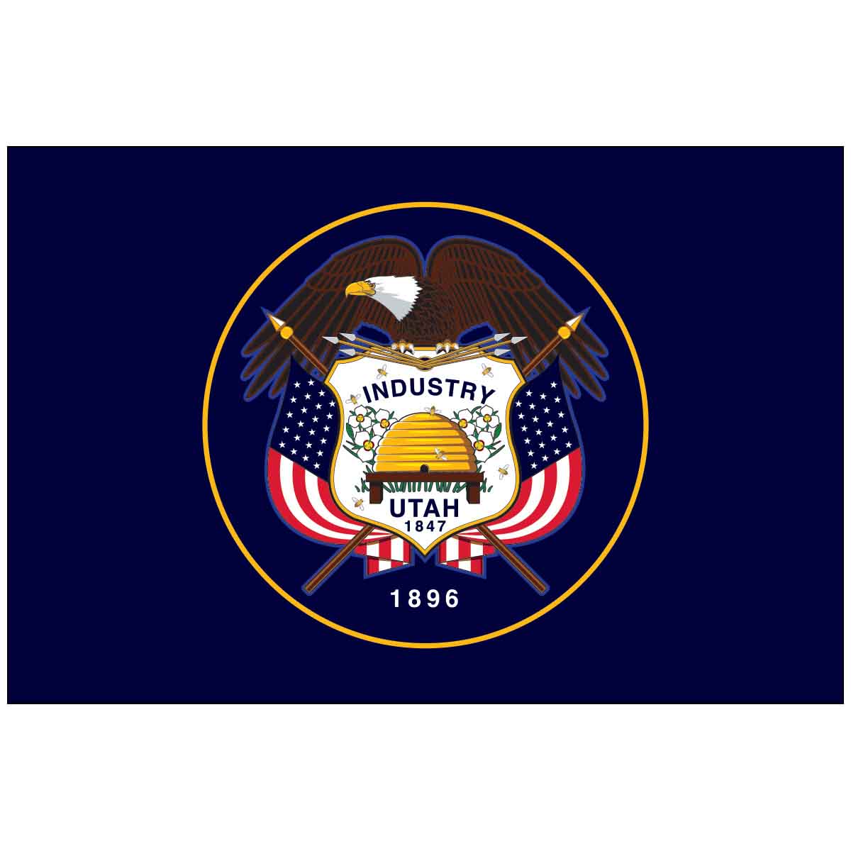 Utah State Outdoor Flag - Poly-Max