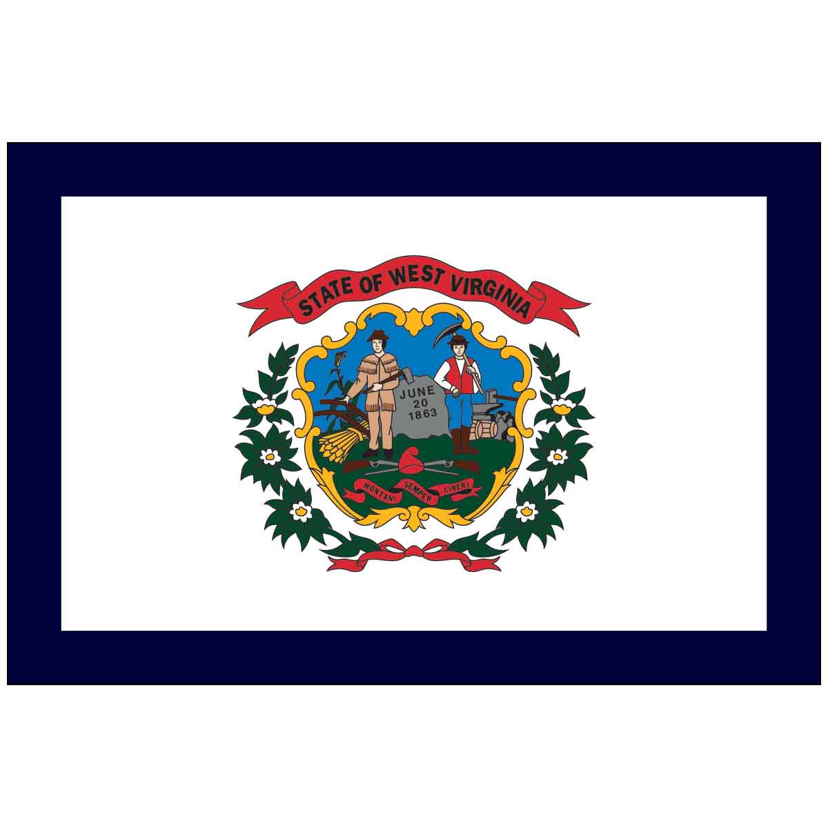 West Virginia State Outdoor Flag - Nylon