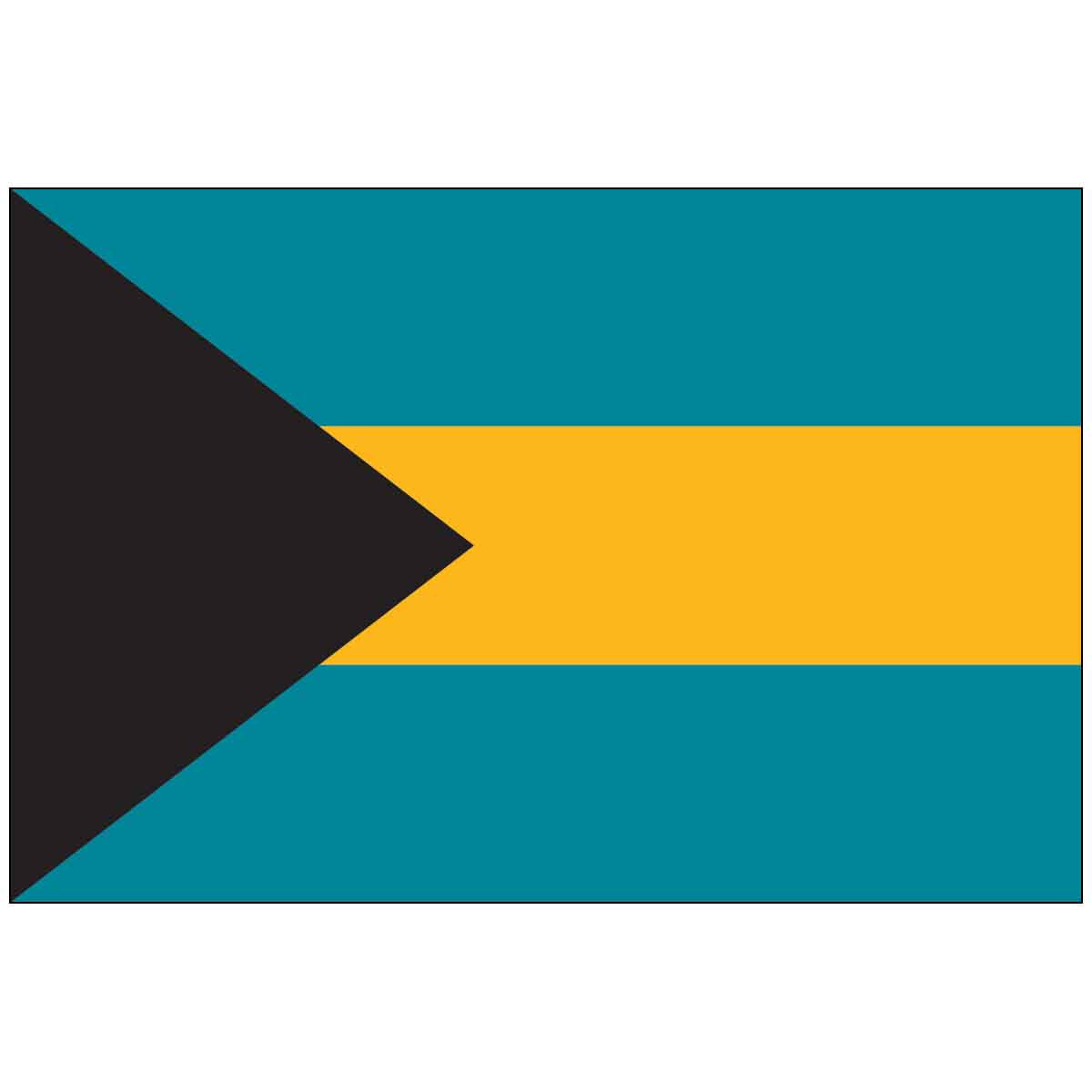 Bahamas (UN/OAS) World Flag