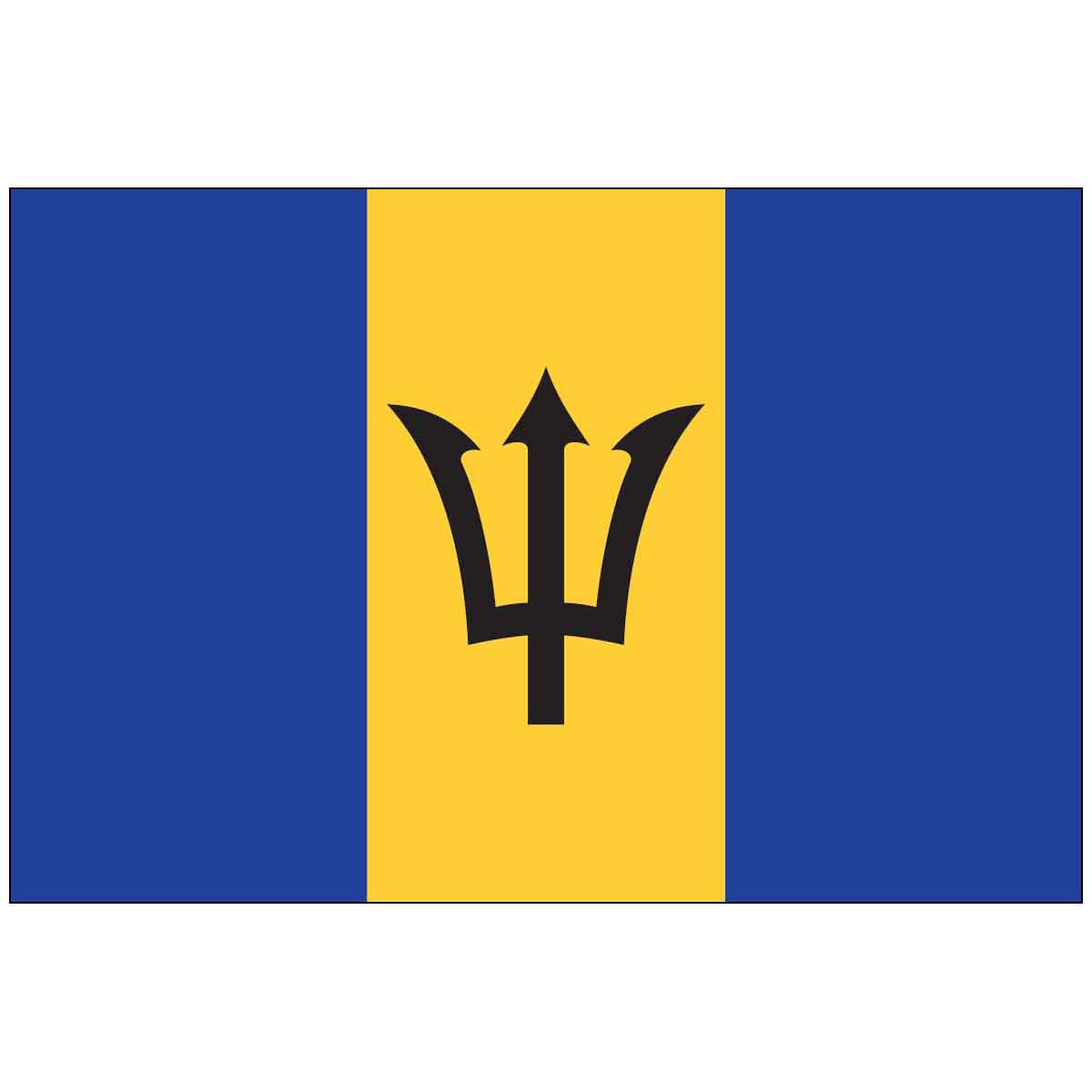 Barbados (UN/OAS) World Flag