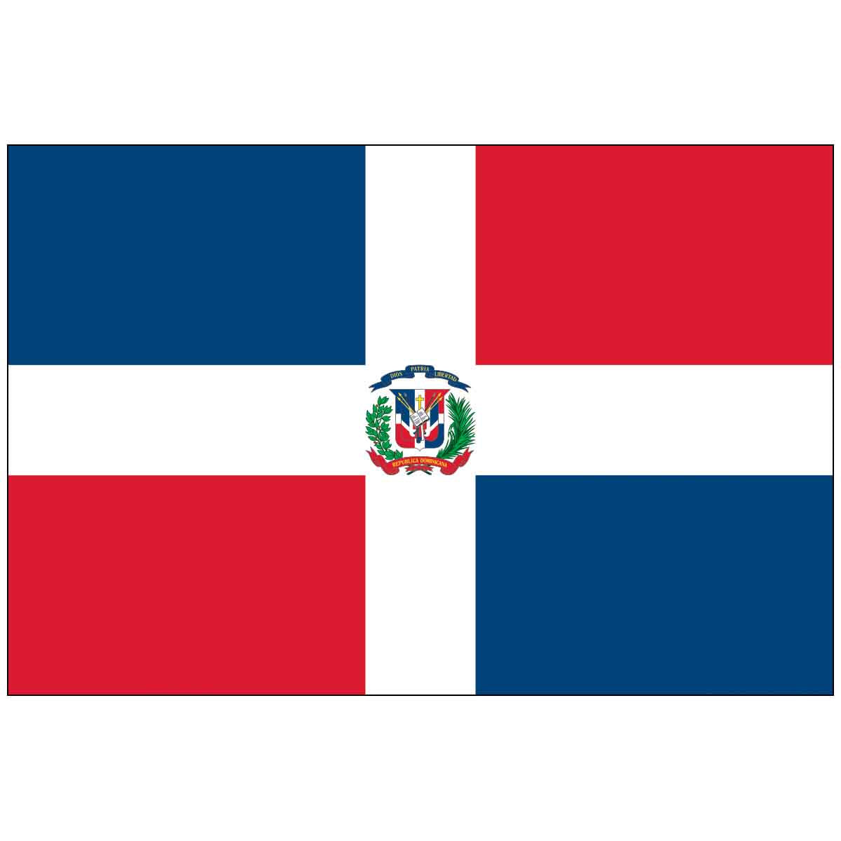 3' x 5' Dominican Republic with Seal (UN/OAS) World Flag - e-poly