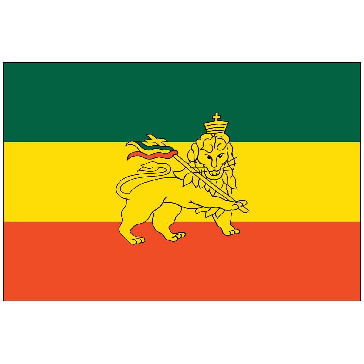 3' x 5' Ethiopia with Lion World Flag