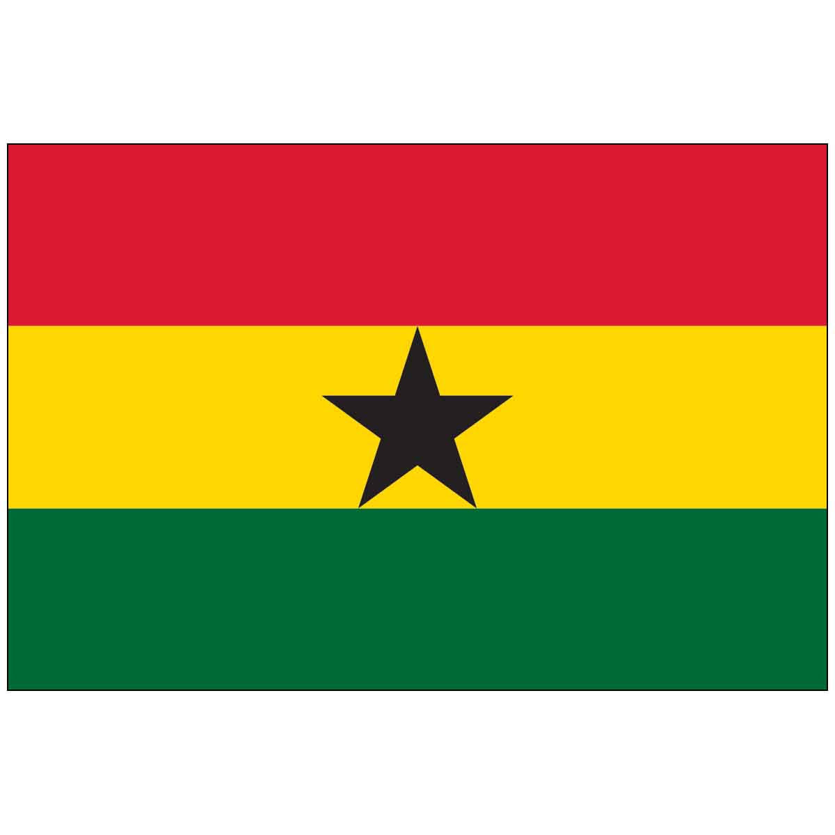 3' x 5' Ghana (UN) World Flag -e-poly