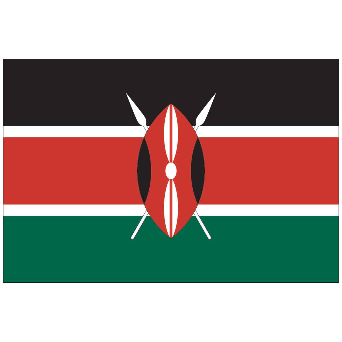 Kenya (UN) World Flag