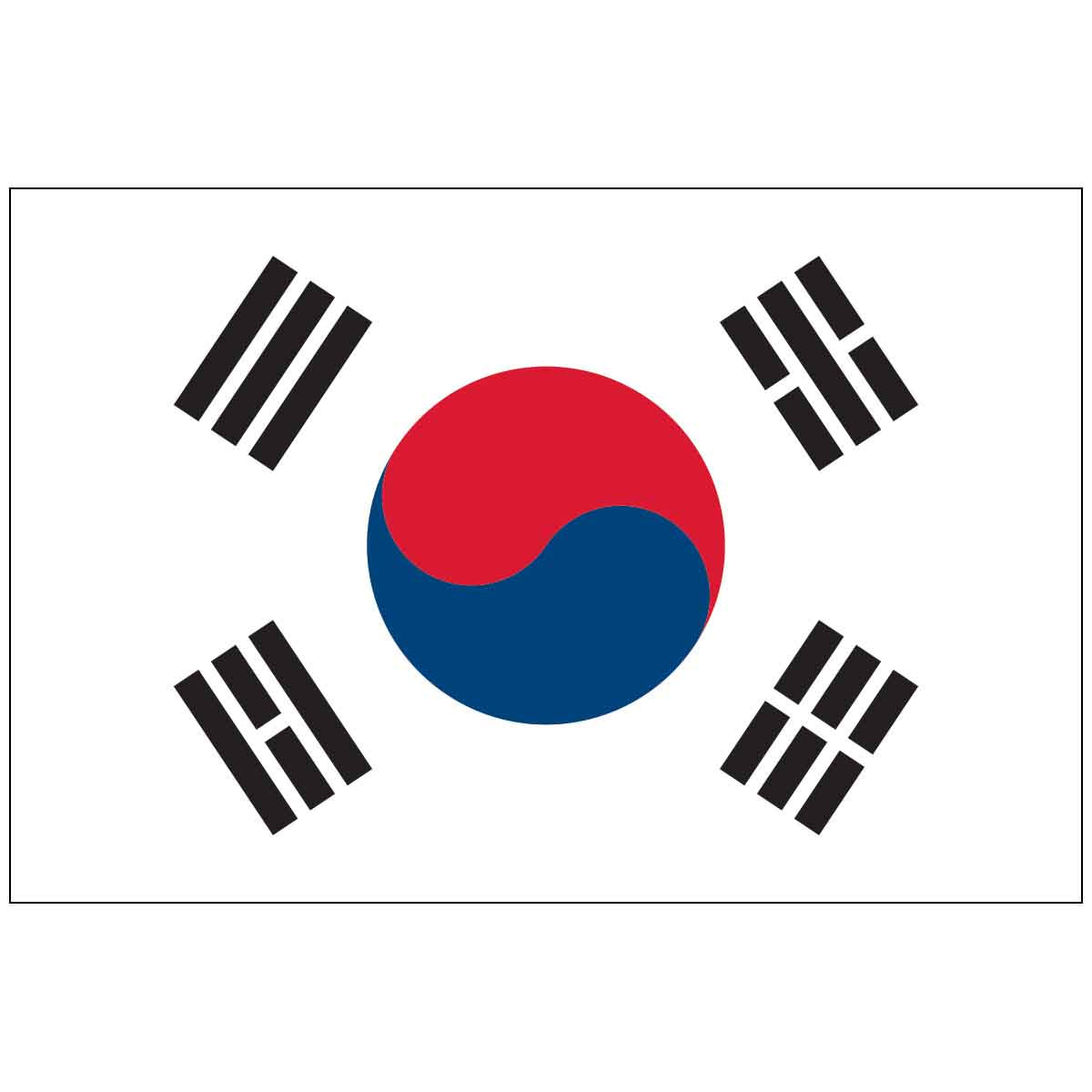 3' x 5' South Korea (UN) World Flag - e-poly