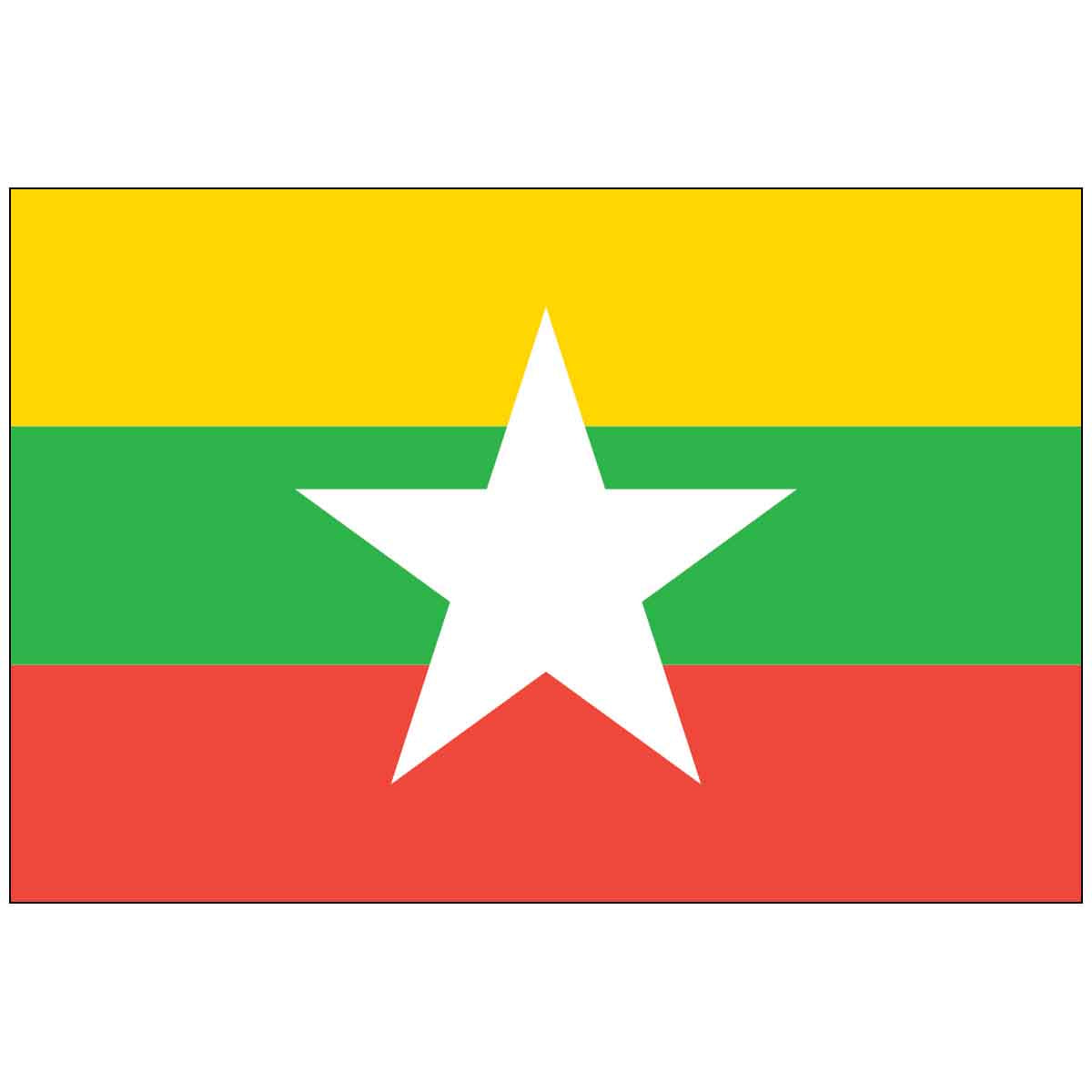 Myanmar (UN) World Flag