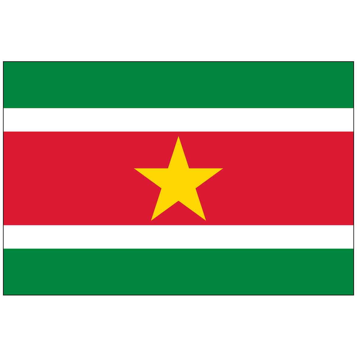 Suriname (UN/OAS) World Flag