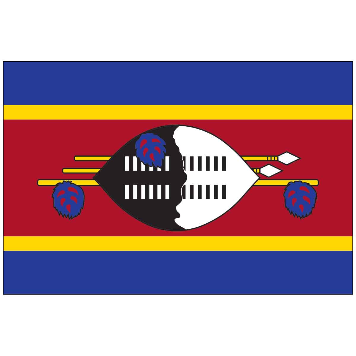 Swaziland (UN) World Flag