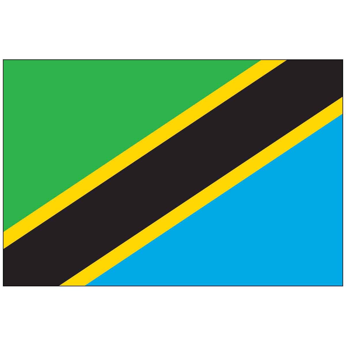 Tanzania (UN) World Flag