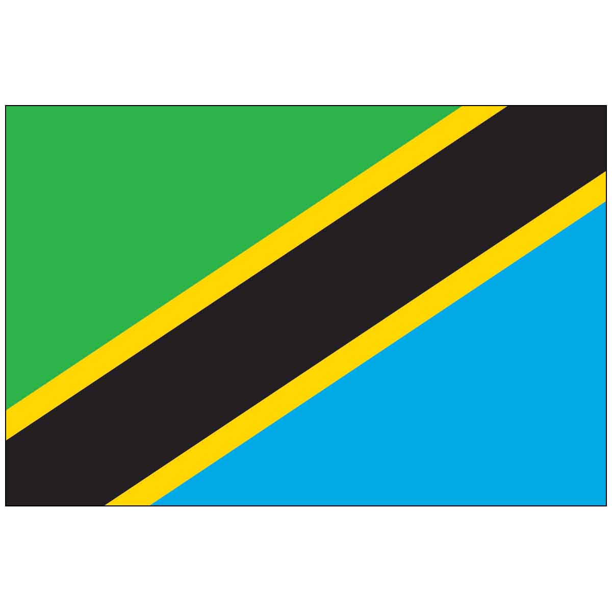 Tanzania (UN) World Flag