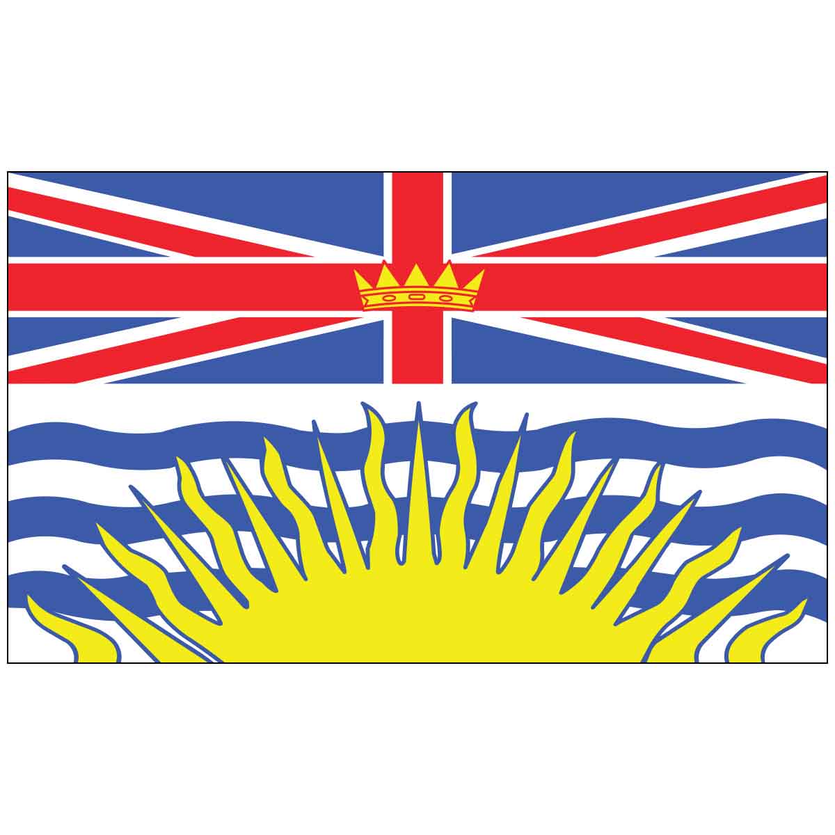 3' x 5' British Columbia Nylon Outdoor Canadian Flag