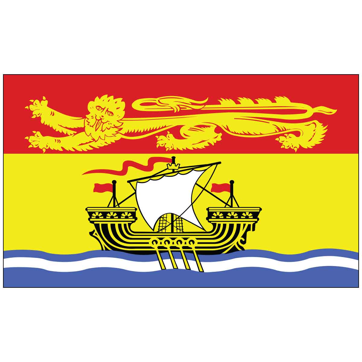 3' x 5' New Brunswick Nylon Outdoor Canadian Flag