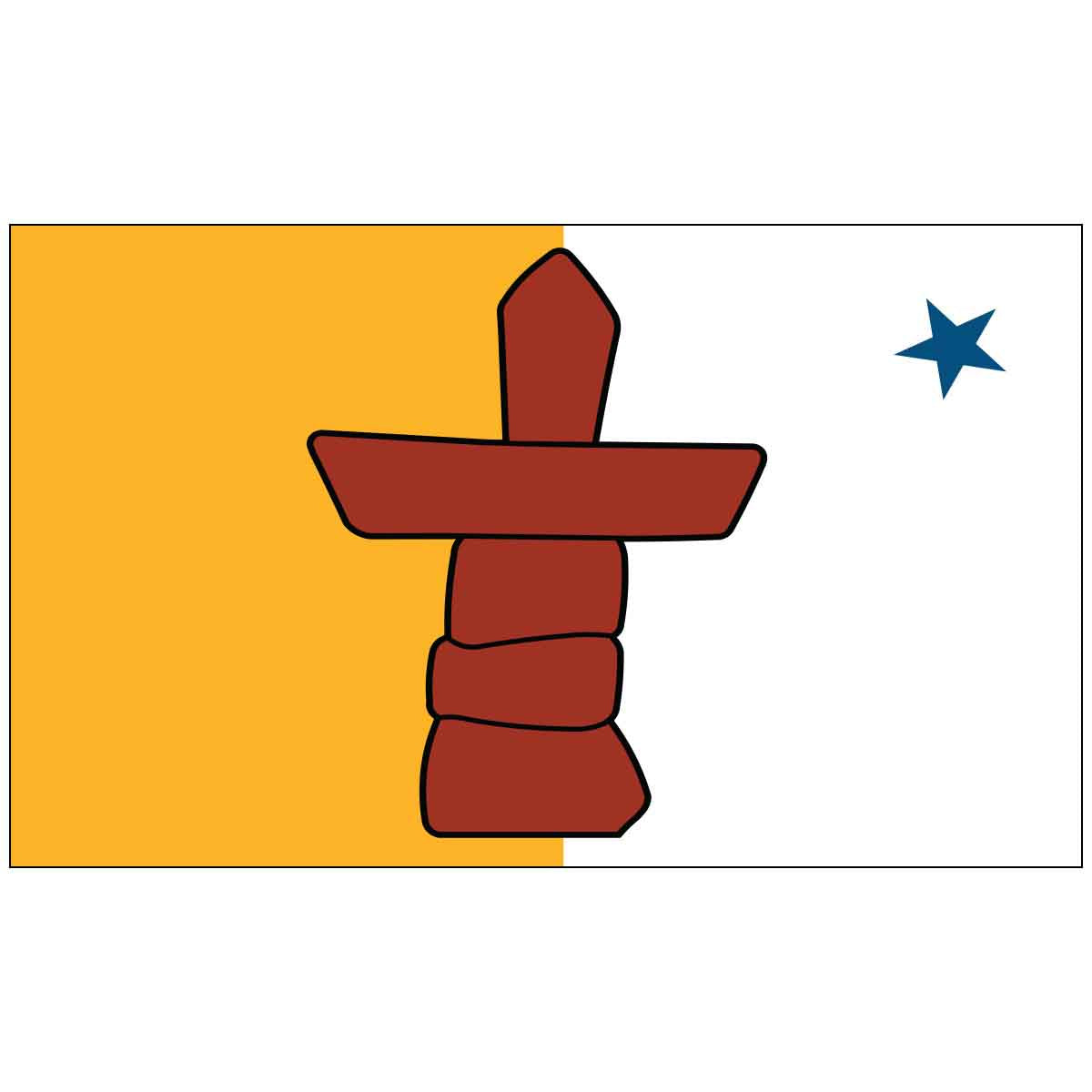 3' x 5' Nunavat Nylon Outdoor Canadian Flag