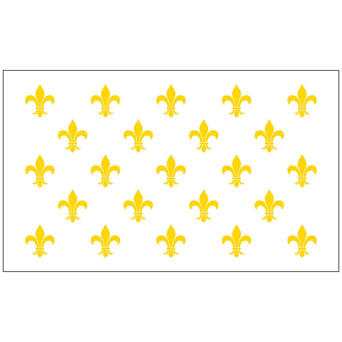 Fleur-De-Lis (White-23) Outdoor Flag