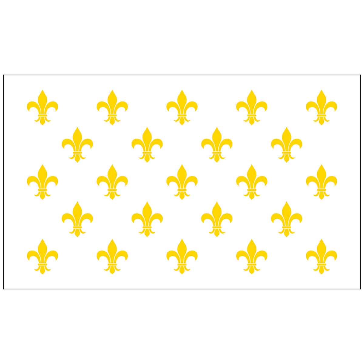 Fleur-De-Lis (White-23) Outdoor Flag