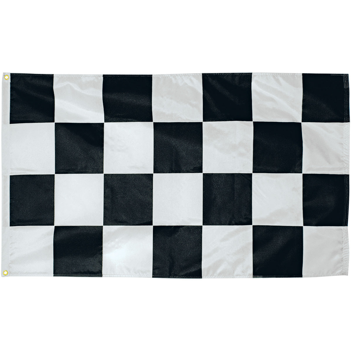 Fully Printed Outdoor Black & White Checkered Flags - Nylon