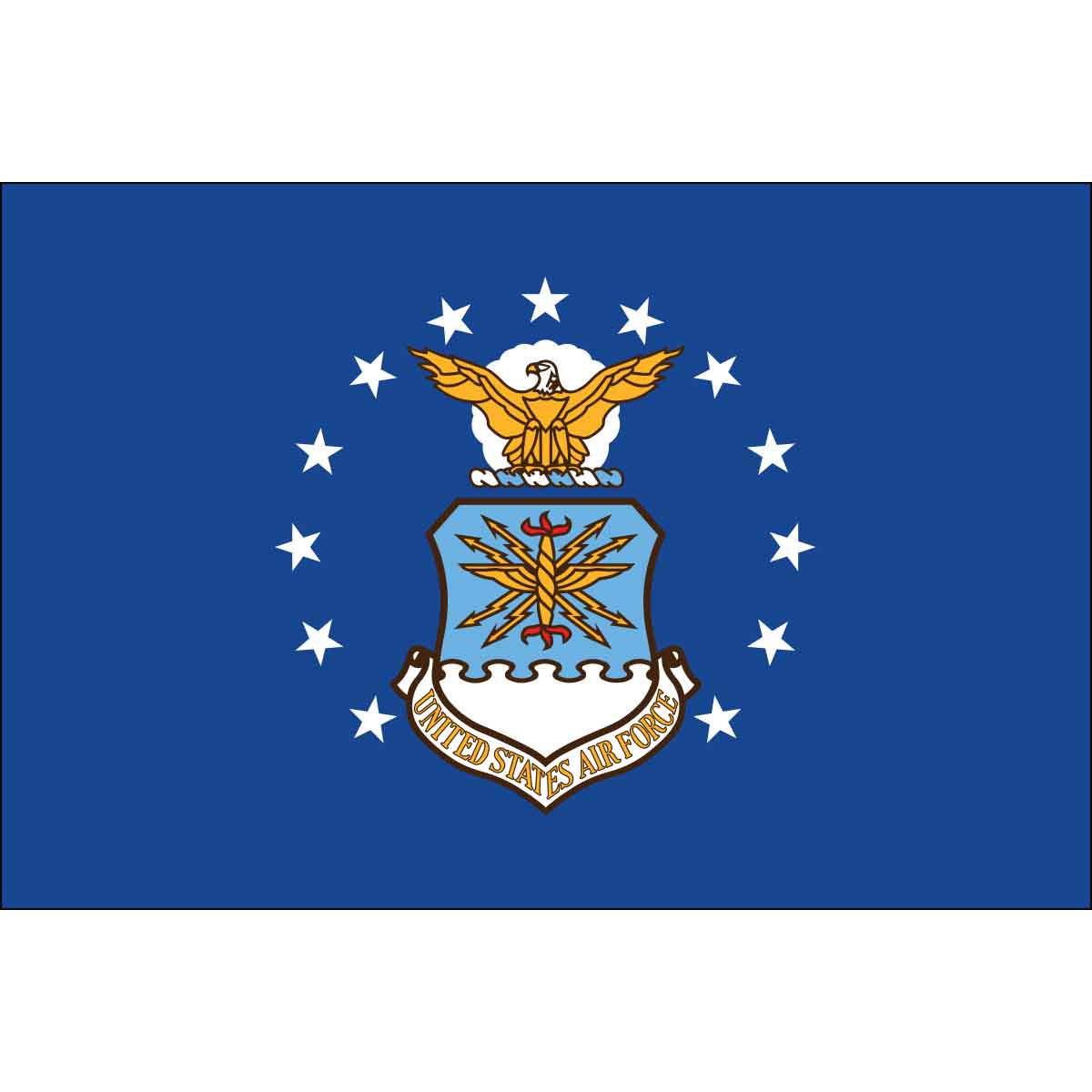 3' x 5' Nylon Armed Forces Indoor/Parade Flags with Pole Hem