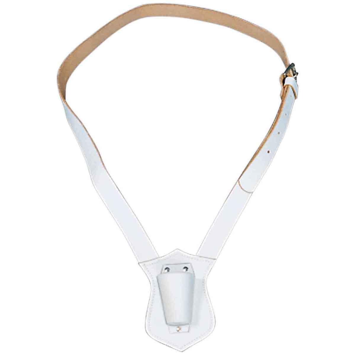 Single Strap Leather Carrying Belts, available in white or black.