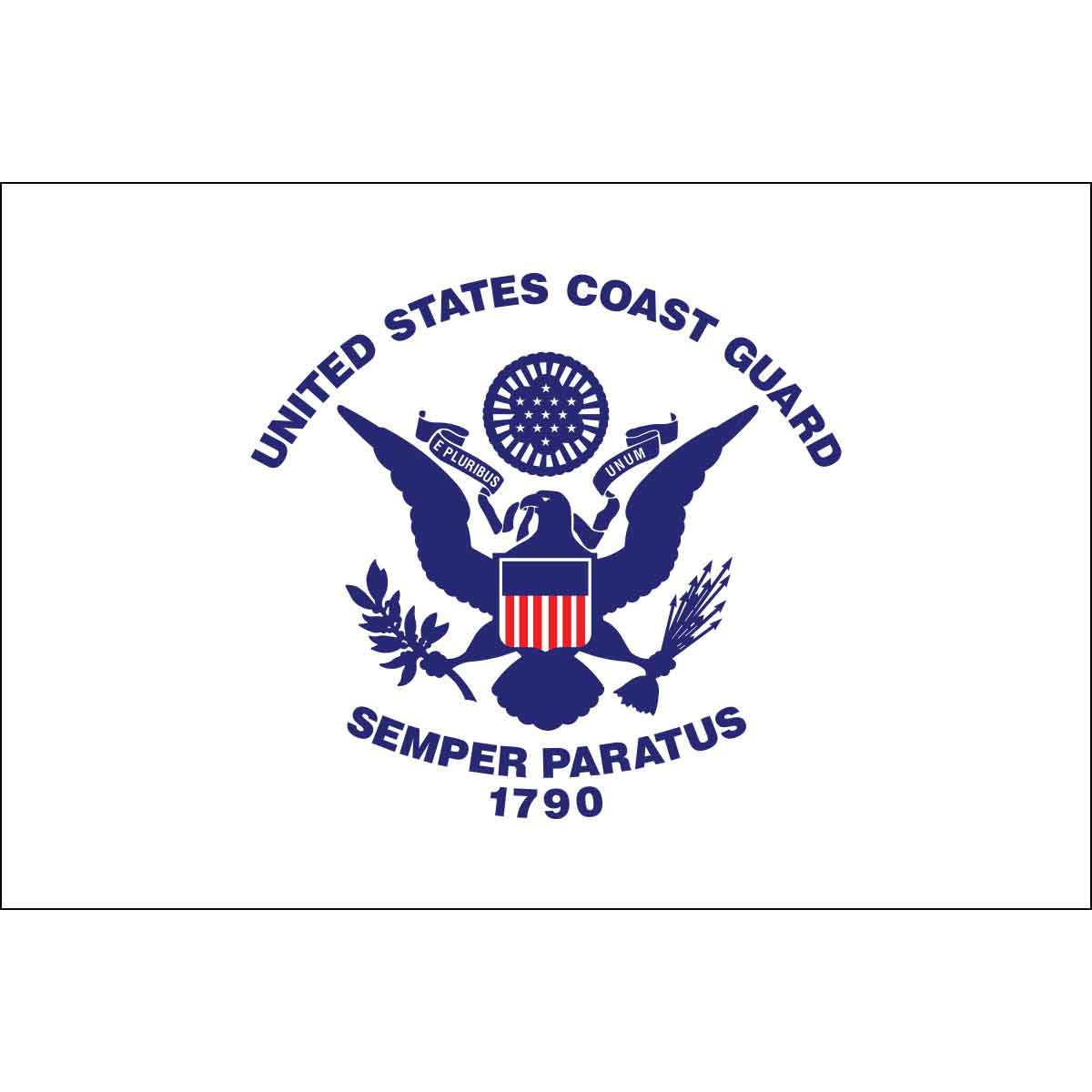 3' x 5' Nylon Armed Forces Indoor/Parade Flags with Pole Hem