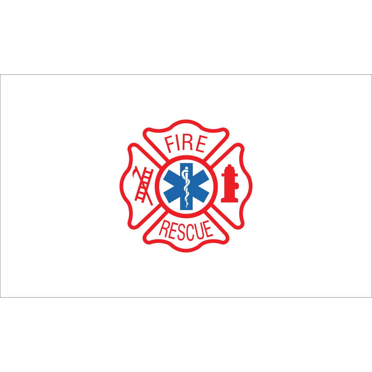 3' x 5' Outdoor Fire Rescue Nylon Flag