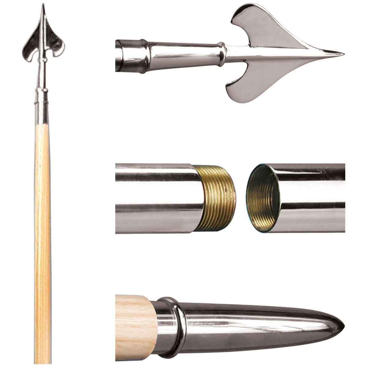 Guidon Flagpole Set with gold fittings, available in multiple sizes