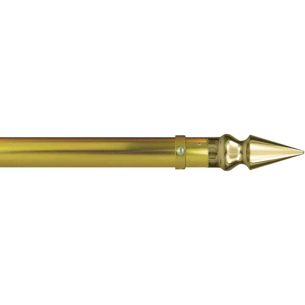 1-1/8" Diameter Deluxe Aluminum Lead Parade Banner Poles - with Gold Spear Ends