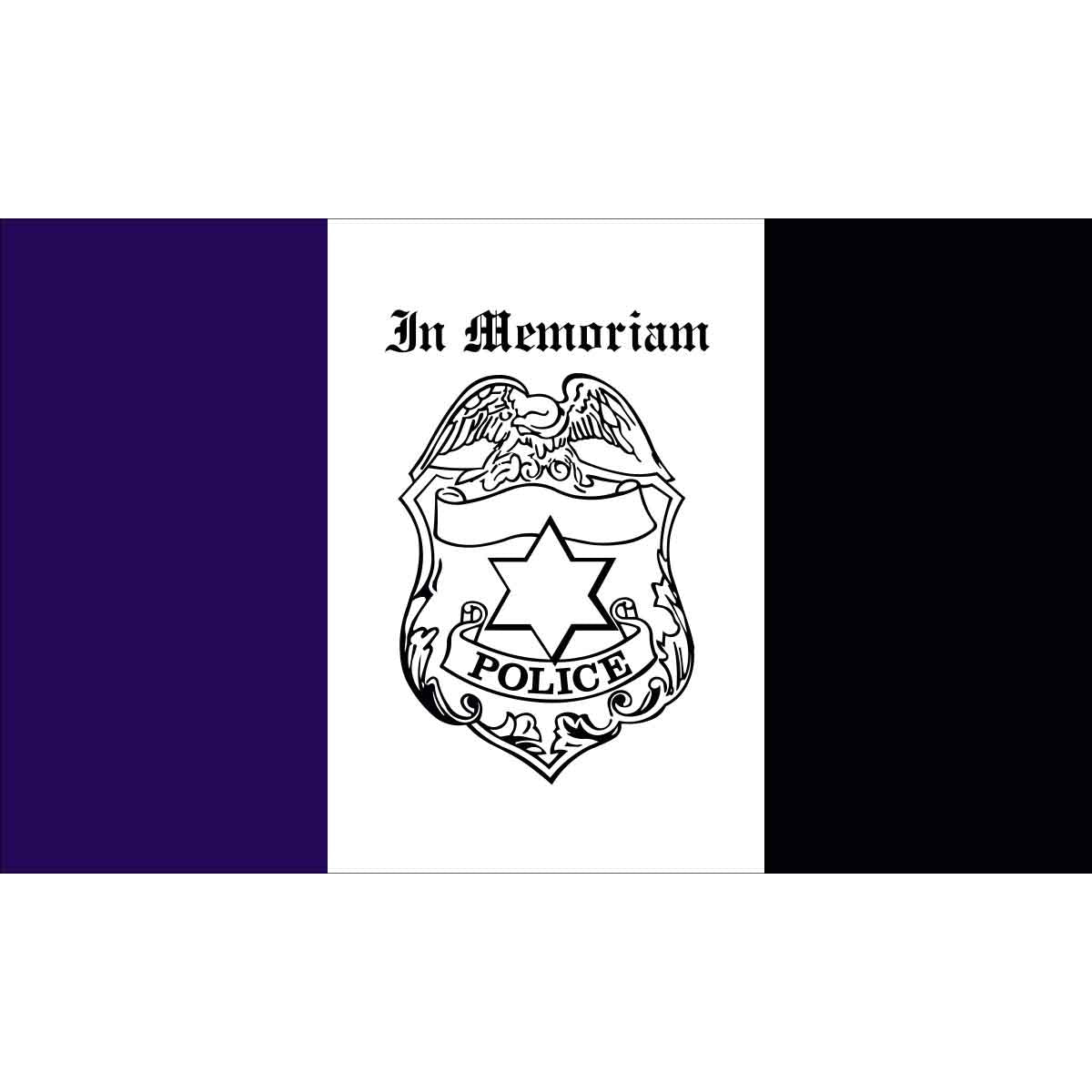 3' x 5' Outdoor Police Mourning Nylon Flag