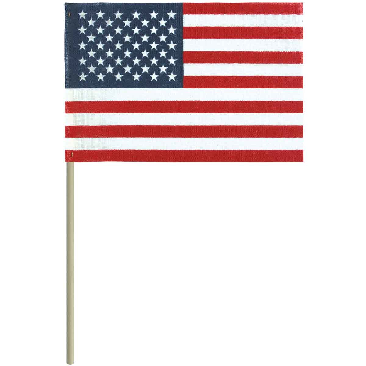 US Mounted Flag, No Fray Poly-Cotton, no tip
