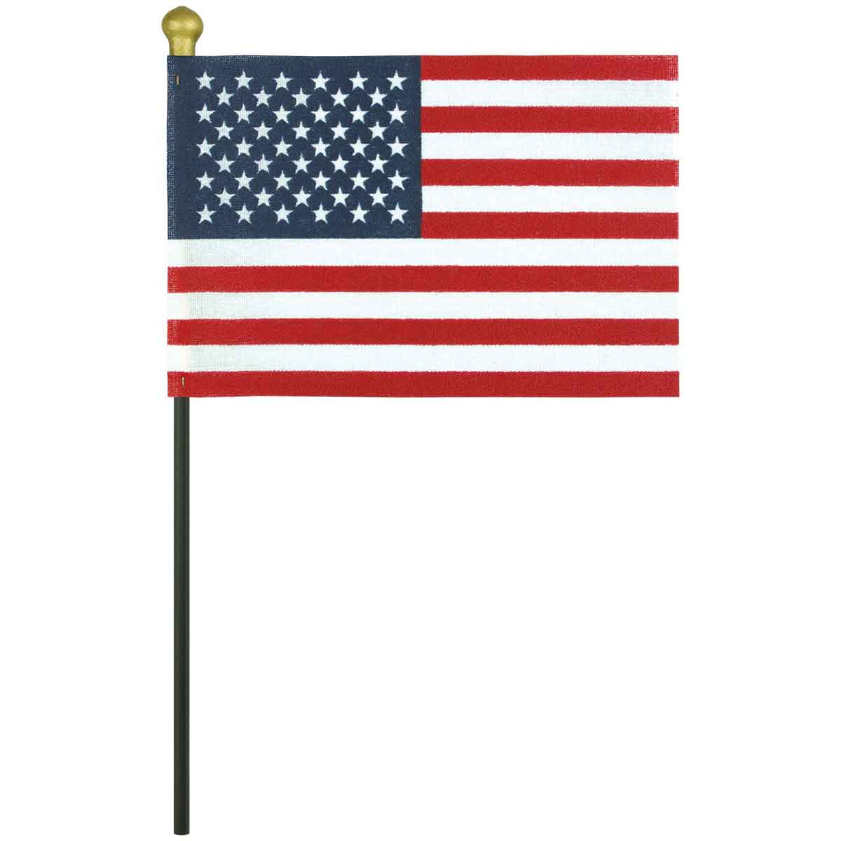 U.S. Flags No-Fray Poly-Cotton with Vinyl Ball Tip