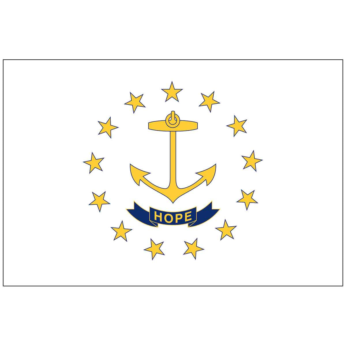 Rhode Island State Outdoor Flag - Nylon