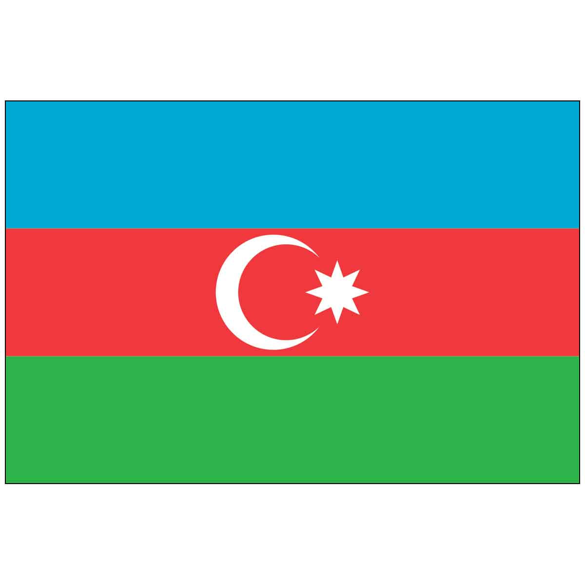 Azerbaijan (UN) World Flag