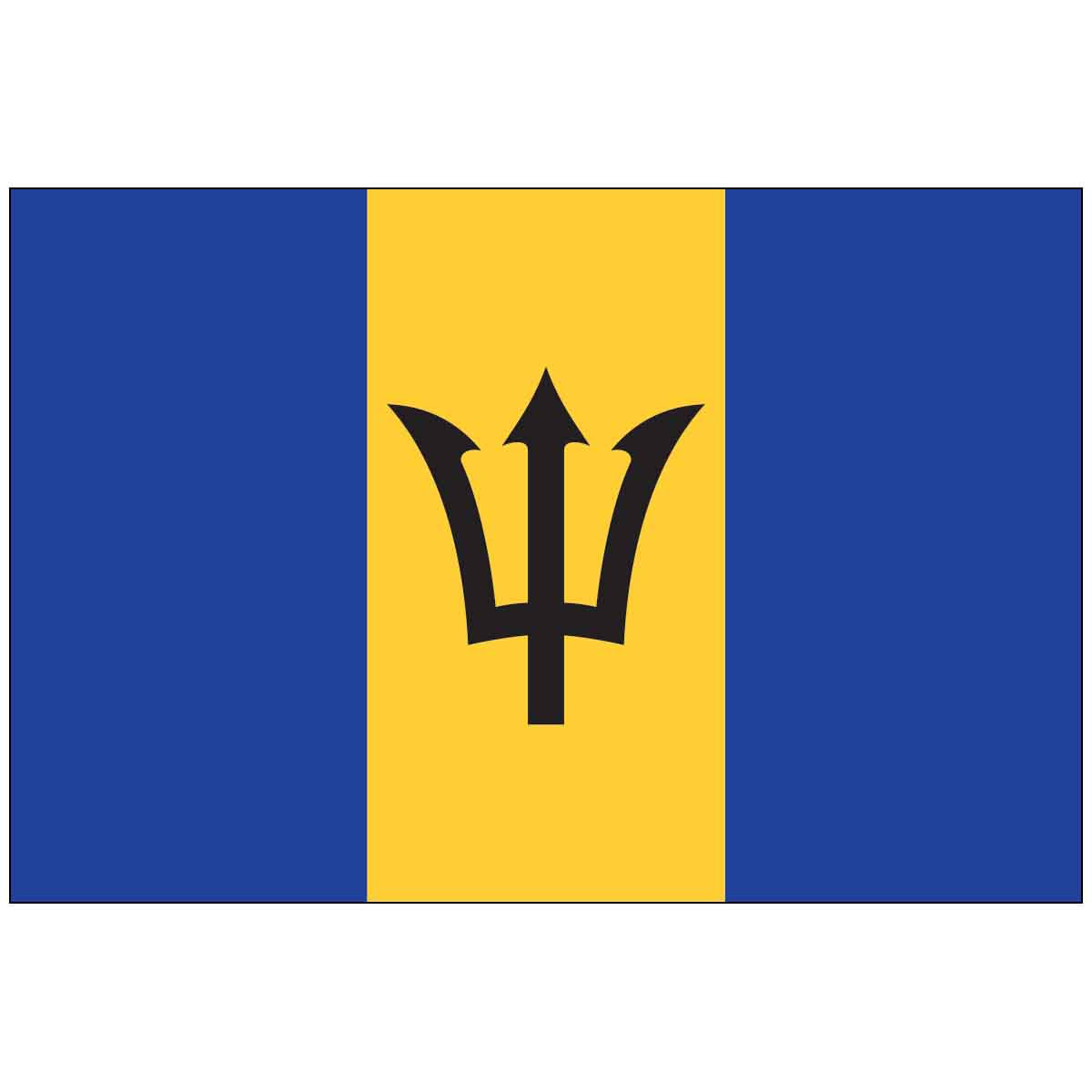 Barbados (UN/OAS) World Flag