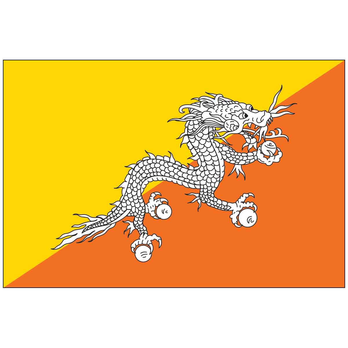 Bhutan (UN) World Flag