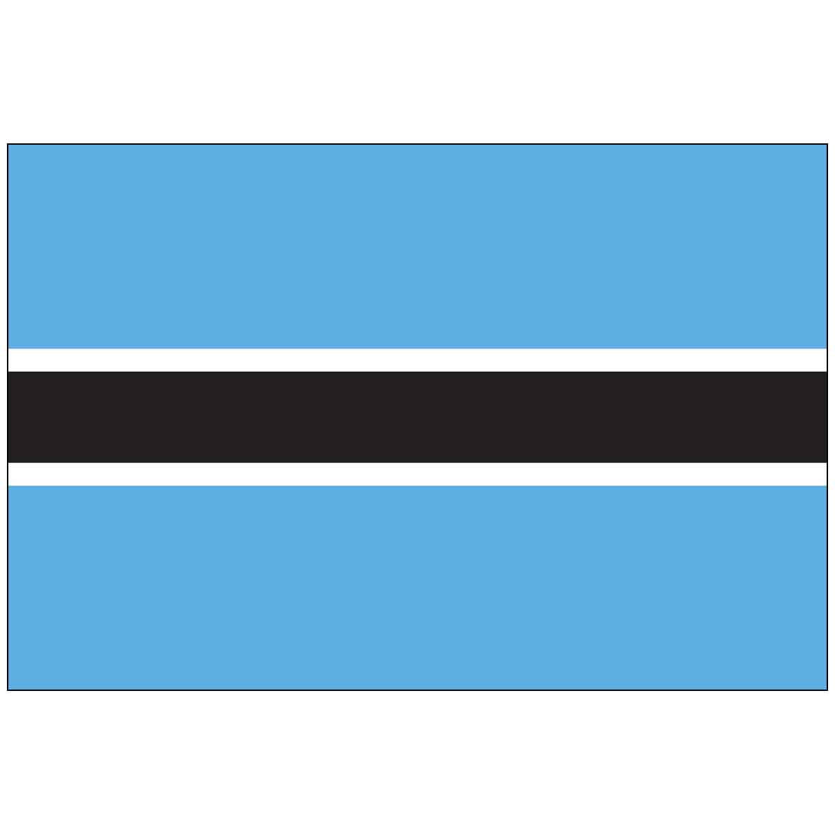 Botswana (UN) World Flag