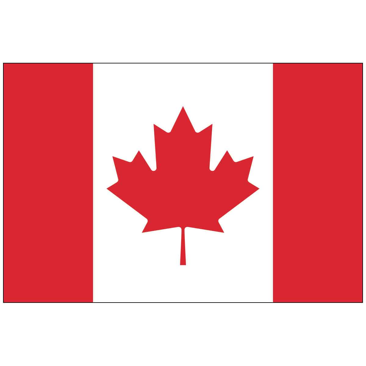 4" x 6" Mounted Endura-Gloss Canada World Flag