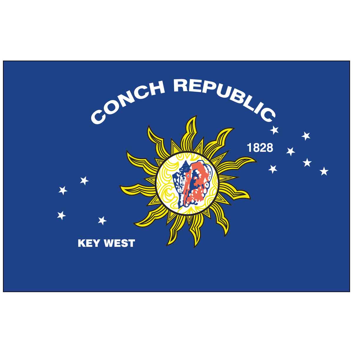 3' x 5' Conch Republic World Flag - e-poly