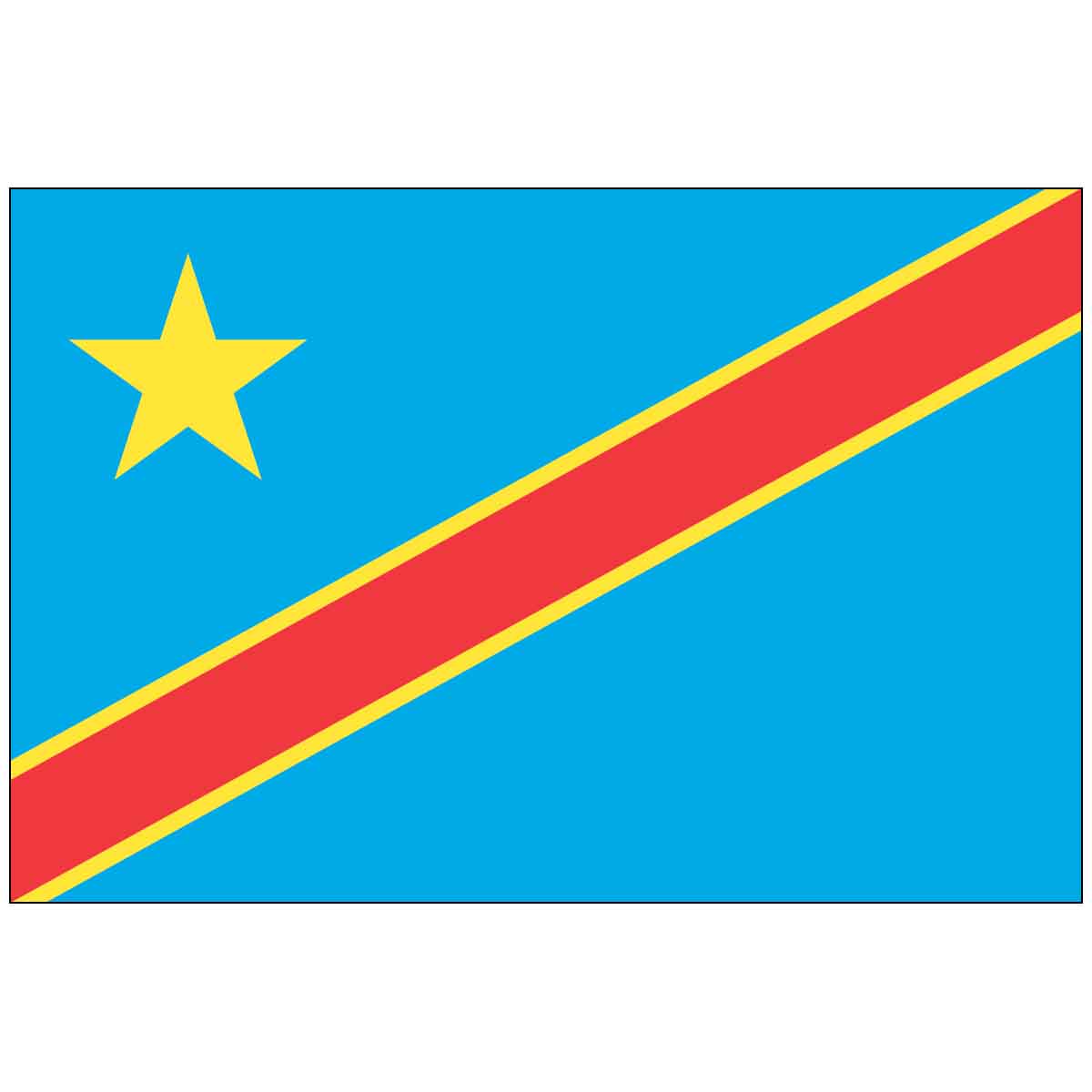 Congo Democratic Republic (UN) World Flag
