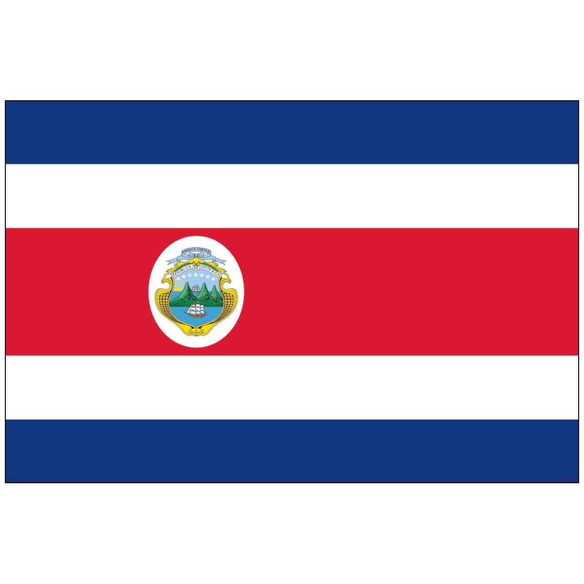 3' x 5' Costa Rica with Seal (UN/OAS) World Flag