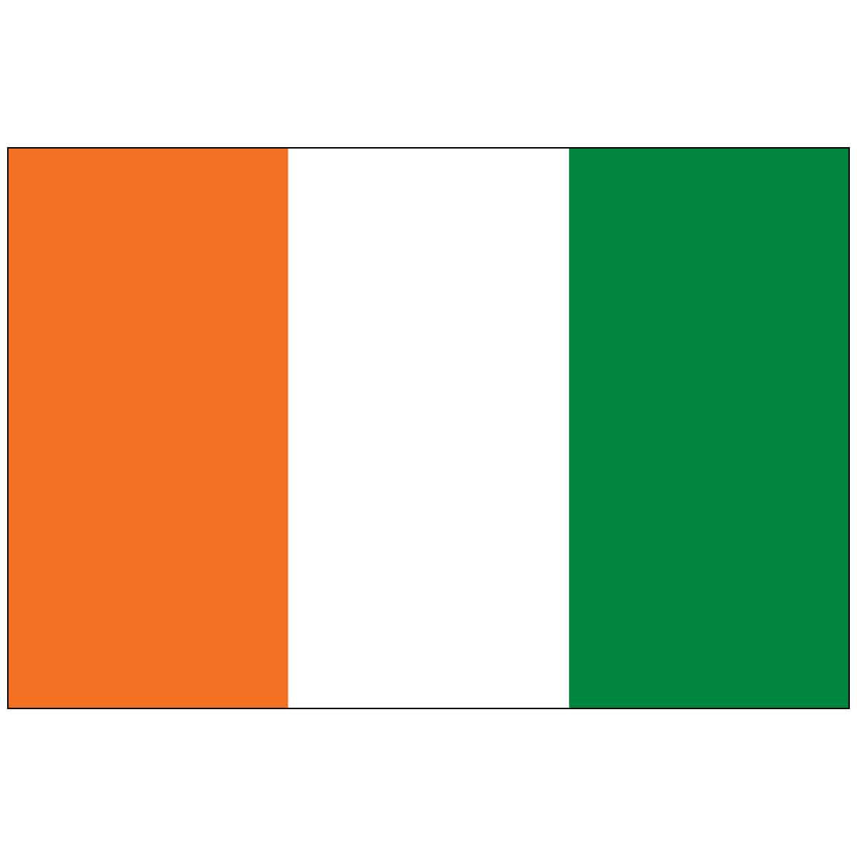 4" x 6" Mounted Endura-Gloss Cote D'Ivoire World Flag
