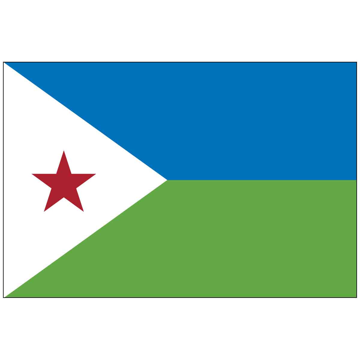 Djibouti (UN) World Flag