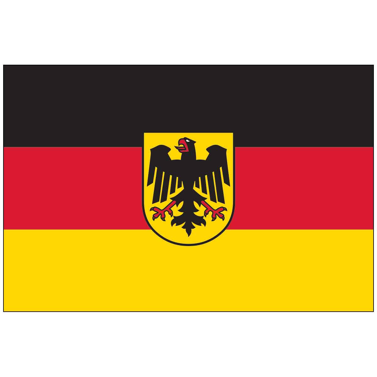 3' x 5' Germany with Eagle World Flag - e-poly