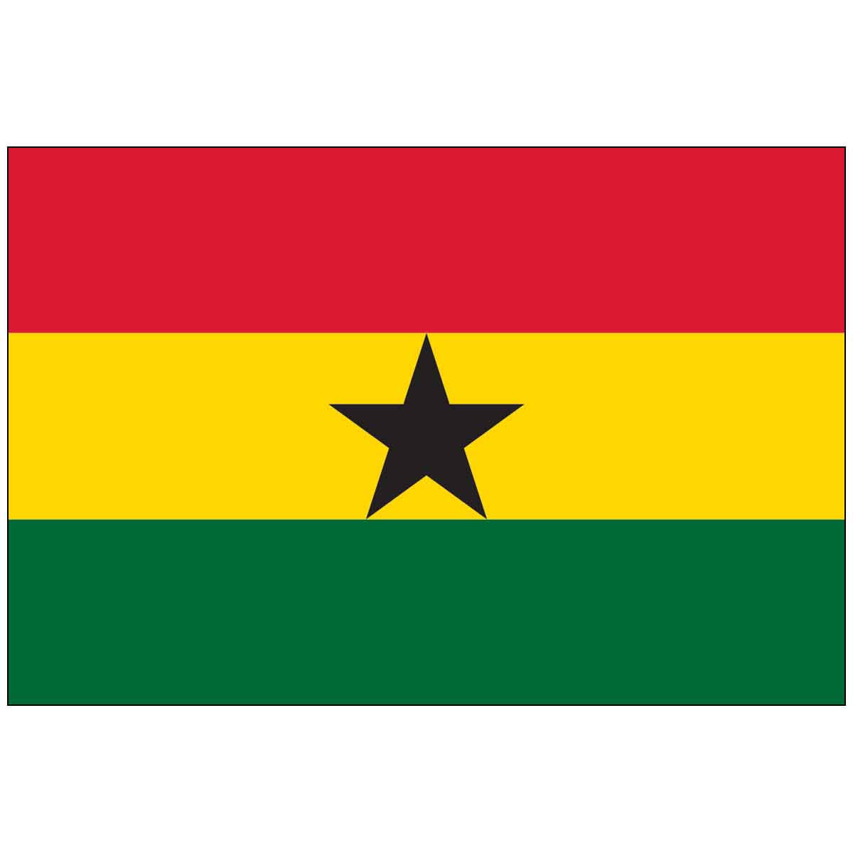 3' x 5' Ghana (UN) World Flag -e-poly