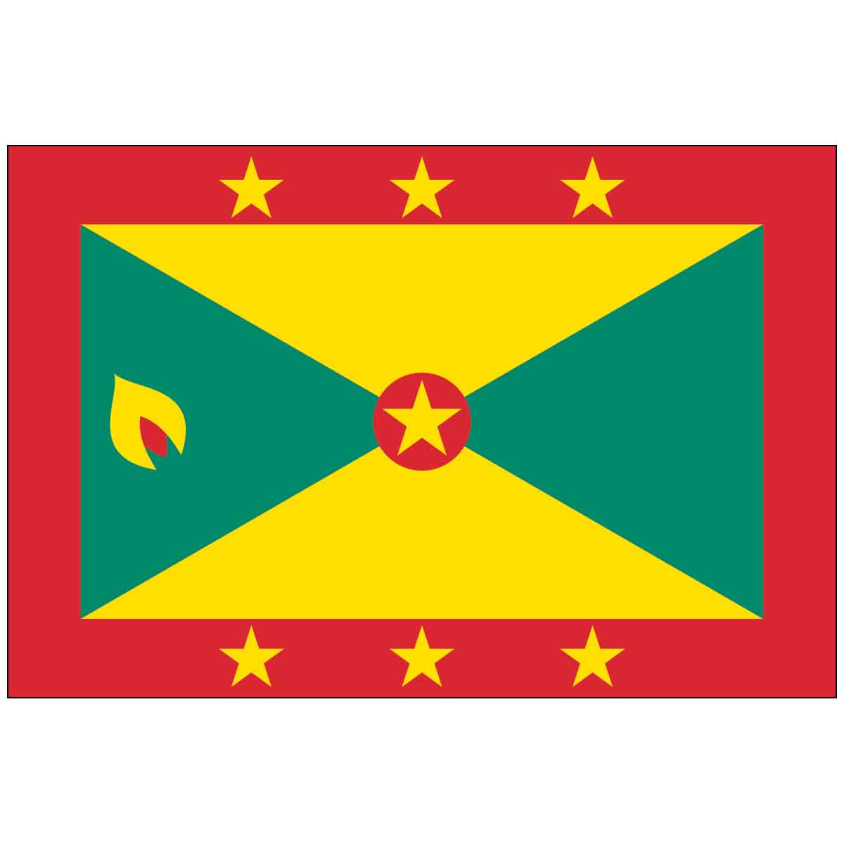 Grenada (UN/OAS) World Flag