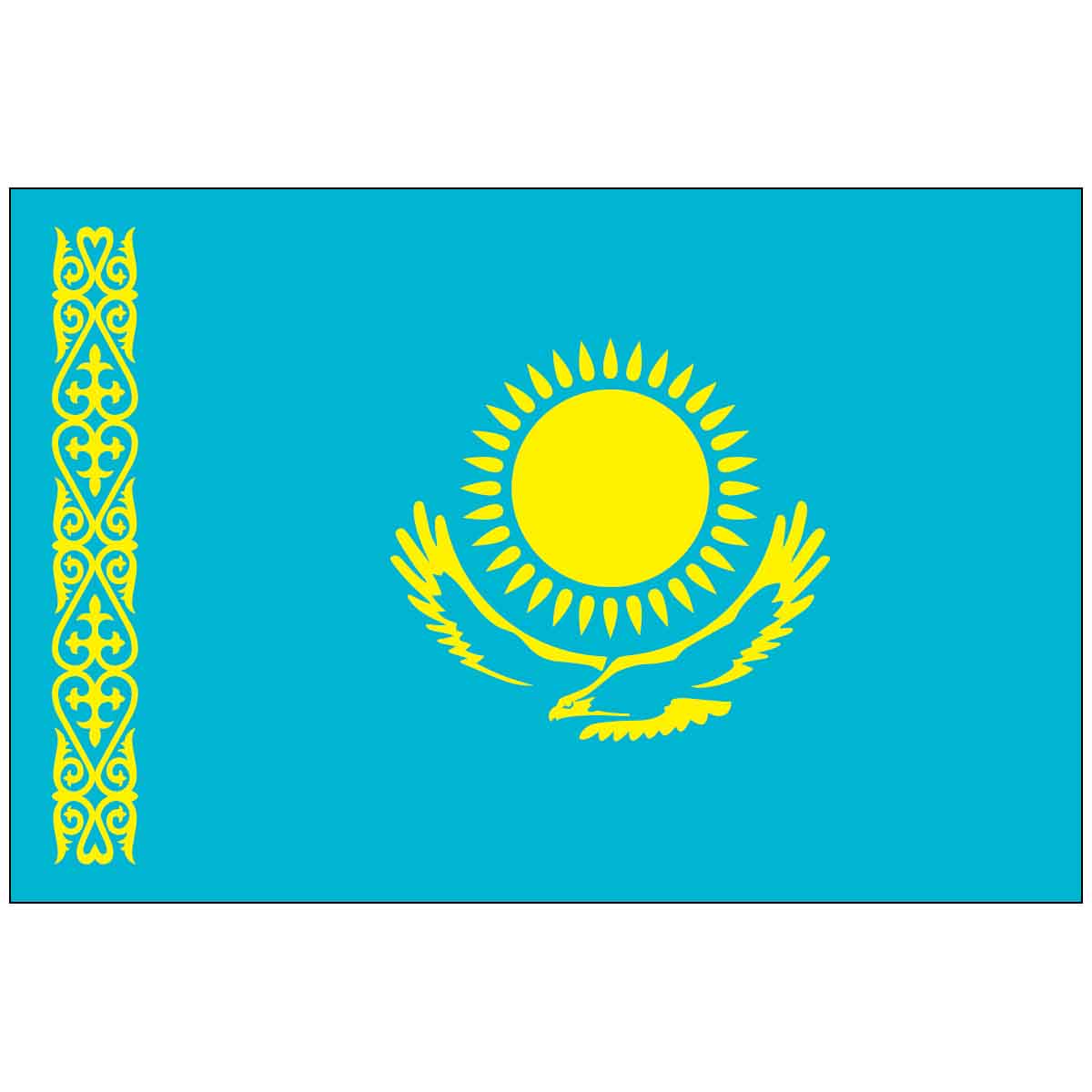 Kazakhstan (UN) World Flag