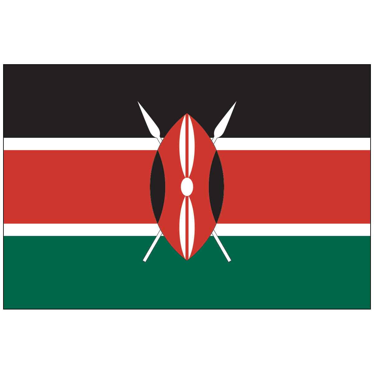 Kenya (UN) World Flag