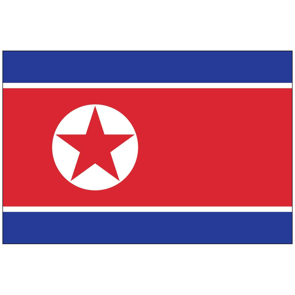 North Korea (UN) World Flag